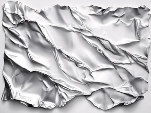 褶皱银箔质感艺术画面