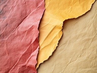 彩色褶皱纸张拼接纹理