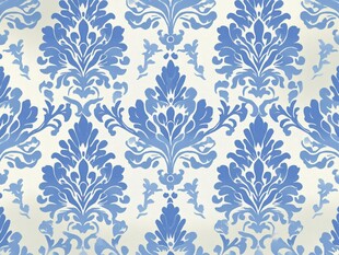 蓝白经典欧式花纹图案