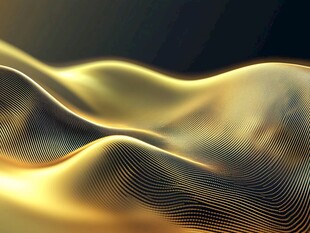 金色动感线条波浪背景图