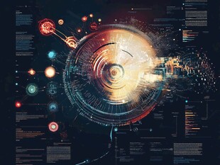 未来科技感的绚丽数据界面