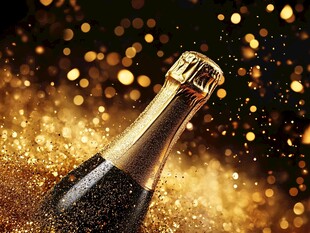 金色香槟开启闪耀瞬间