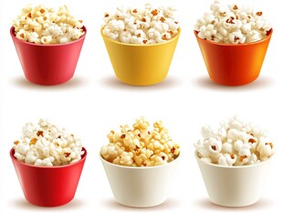 多彩杯装爆米花美味诱人