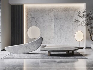 现代简约风客厅家具展示