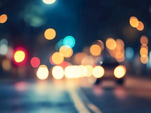 城市夜景光斑梦幻画面