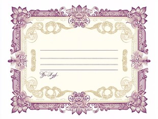 复古华丽边框证书模板