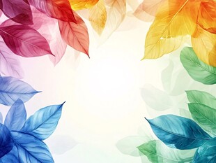 五彩斑斓秋叶背景图