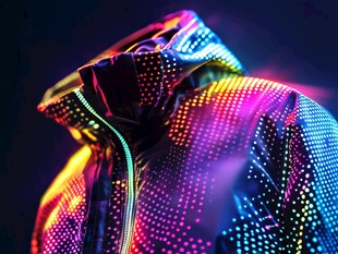 炫酷发光夹克时尚亮相