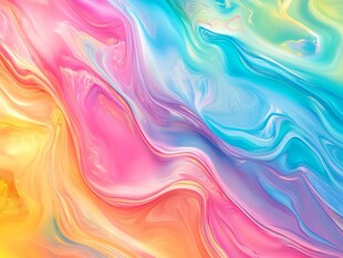 梦幻多彩流体艺术纹理