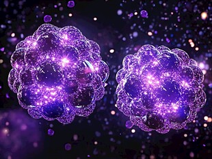 梦幻紫色微观粒子场景