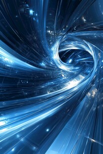 蓝色科技感旋涡光影背景