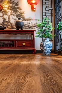 中式室内地板与典雅陈设