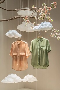 云间挂衣 春日清新氛围