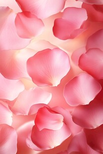 浪漫粉色玫瑰花瓣特写