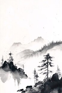 水墨山水意境图