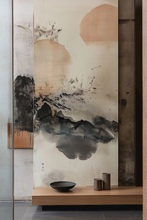 中式水墨风墙面装饰艺术