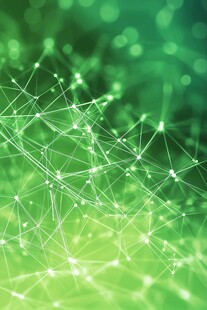 绿色科技网络抽象背景图