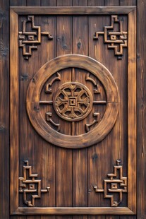 中式木雕门板 传统工艺之美