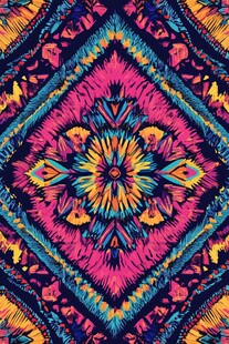 绚丽民族风几何图案纹样