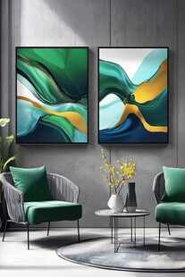 现代简约风客厅装饰画