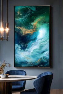 抽象艺术挂画装点雅致空间