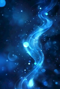 梦幻蓝色流光闪烁背景