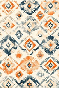 几何民族风图案地毯纹理