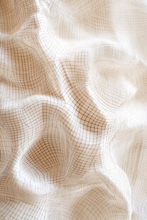 米白色格纹褶皱布料纹理
