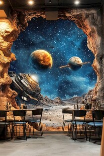 星际洞穴主题餐厅场景