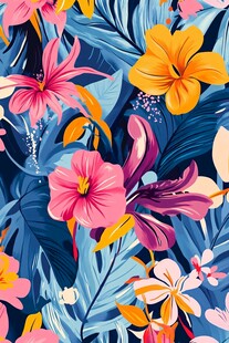 热带花卉图案