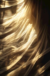 金色纱幔光影之美