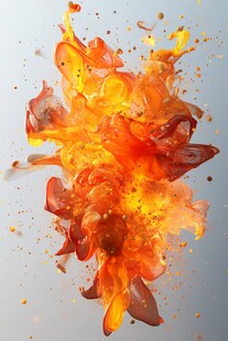 火焰飞溅特效图