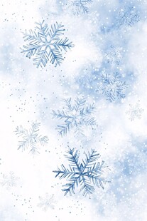 梦幻蓝雪花背景图