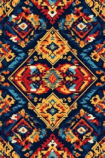 民族风几何图案织物纹理