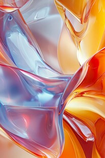 炫彩流动透明材质图案
