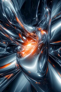 炫酷金属流体能量爆发效果