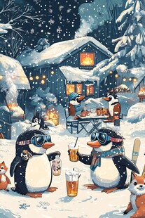 企鹅们的冬日欢乐聚会