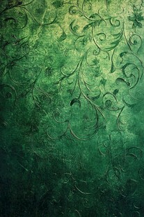 深绿复古藤蔓花纹背景图