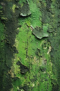 斑驳绿漆墙面纹理特写