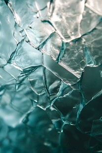 碎裂玻璃的独特纹理
