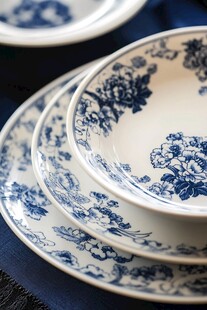青花瓷盘 古典雅致餐具