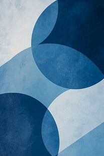 蓝调几何抽象图案背景