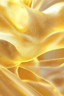 金色飘逸丝绸纹理特写