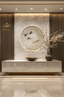 新中式玄关 雅致自然之景