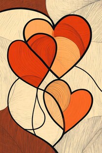 抽象心形艺术图案