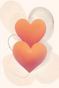 双心图案 浪漫爱意的象征