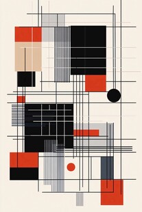 几何抽象艺术构成图案