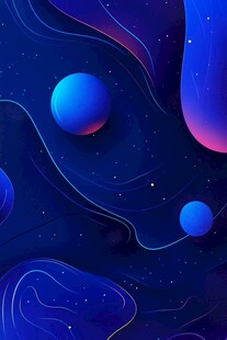 梦幻宇宙星球流体背景图