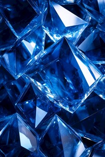 璀璨蓝色水晶宝石阵列