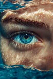 水下蓝眸 独特视觉瞬间